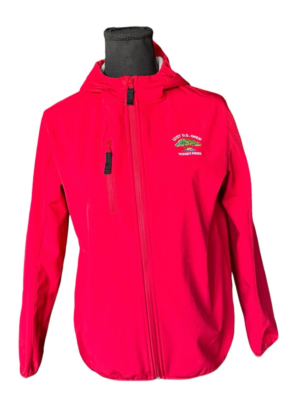 Clique 121st U.S. Open Torrey Pines Red Fleece Lined Golf Jacket Hooded L/G